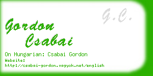 gordon csabai business card